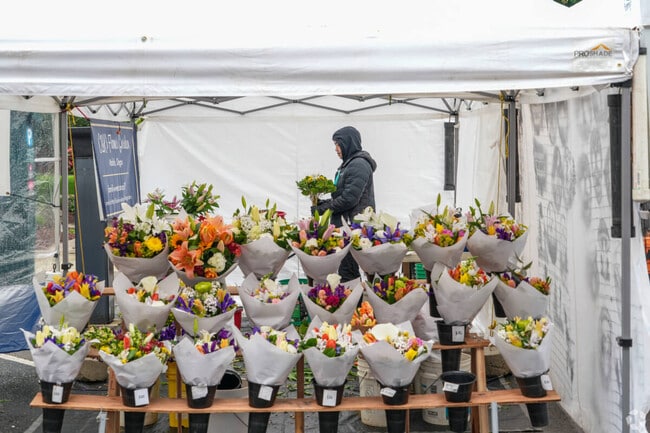 Head to the Farmer's Market and explore fresh produce and flower arrangements.
