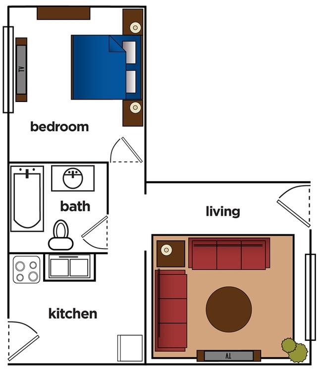 1HAB/1BA - Myrtle Street Apartments