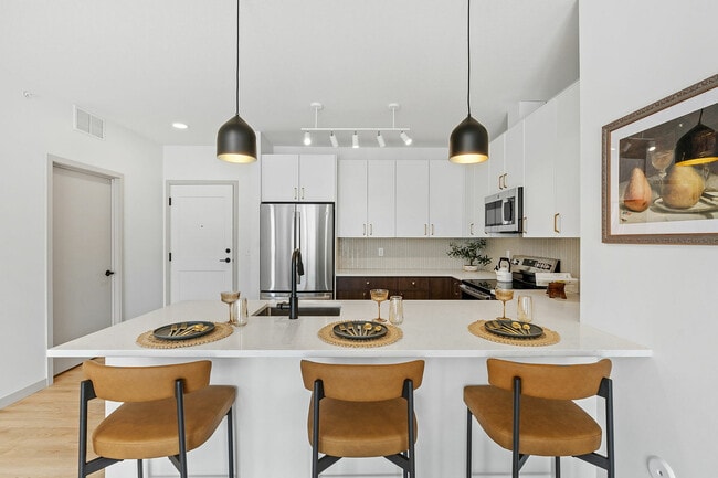 Model Unit Kitchen - Rye Apartments