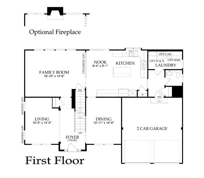 first floor plan / layout - 43856 Churchill Glen Dr