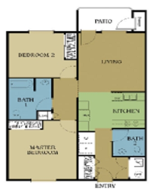 Two Bedroom Small - Parkside at Sycamore