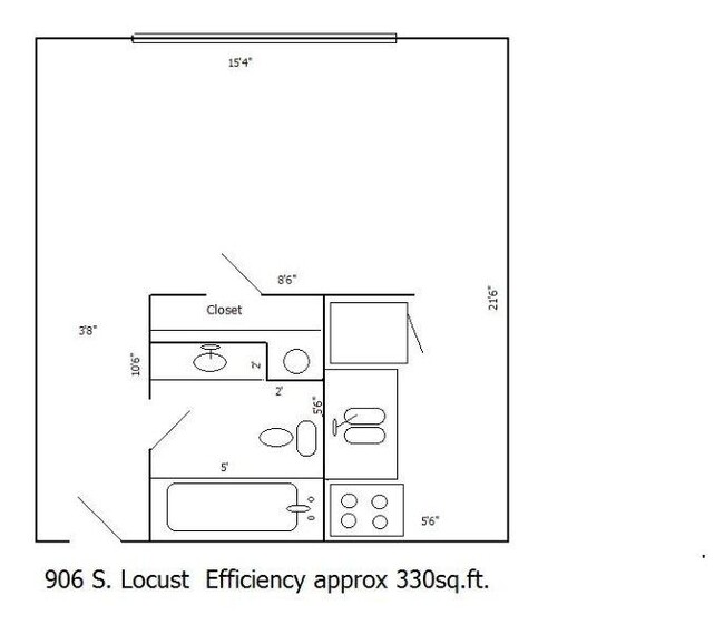 Plano de planta - 906 S Locust St