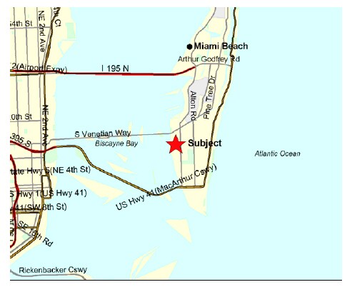 Mapa del Regional - South Beach - 4 Town Homes