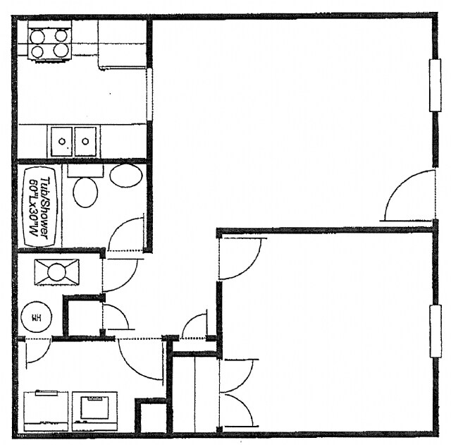 1 dormitorio y 1 baño - West Downs Apartments