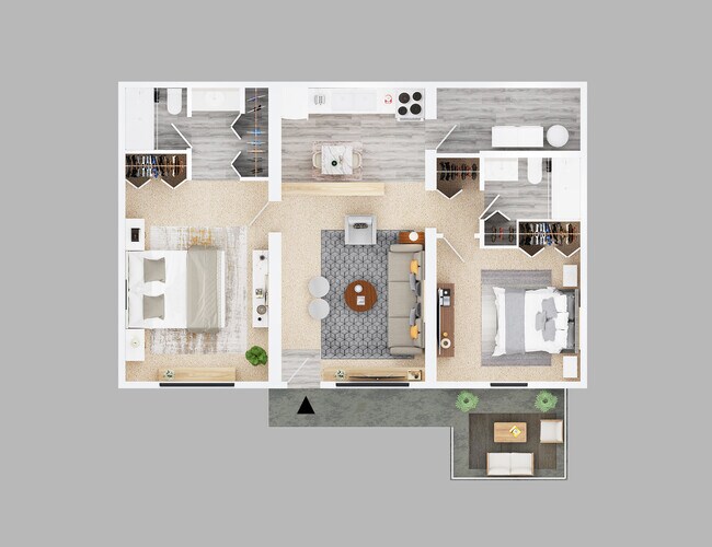 Plano de planta - Flats at 2875