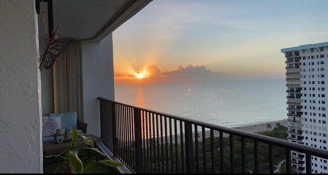 View to the east from the balcony - 1201 S Ocean Dr