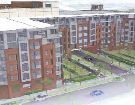 Building Rendering - Tenth Street Apartments and Deck