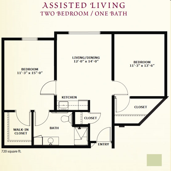 2BR/1BA - Primrose Aberdeen Senior Living