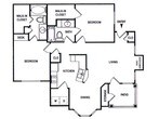Two Bedroom, Two Bathroom, 1108 SQFT