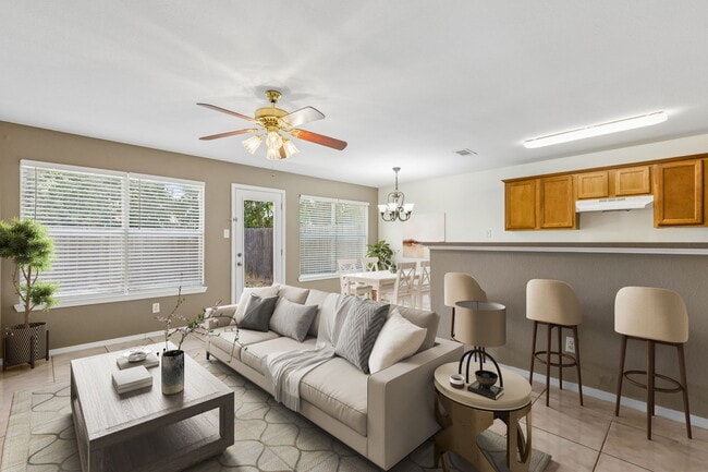 Family Room and Kitchen - 7513 Ederville Rd (Fort Worth, TX) Townhome