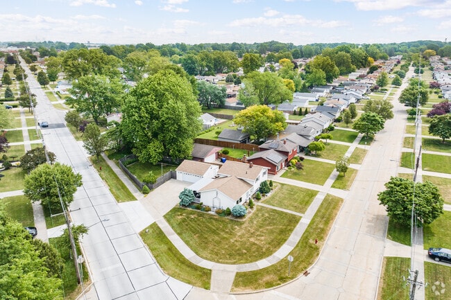 Homes neatly line the streets of Brook Park.
