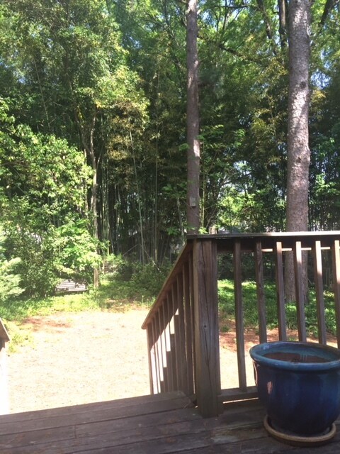 Back yard from deck - 1426 Woodland Dr