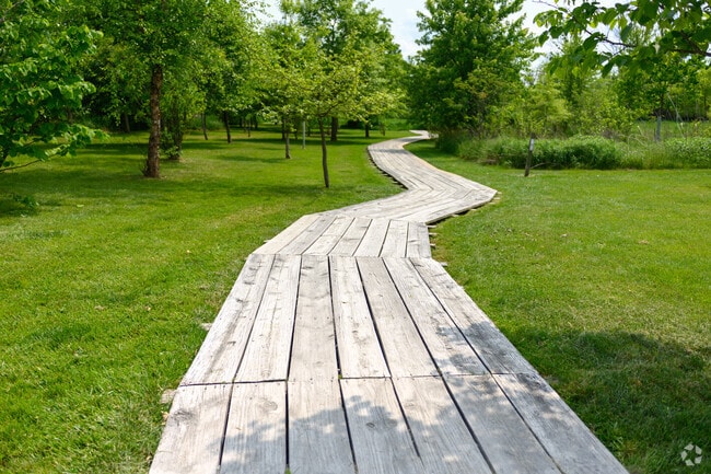 Exton Park has miles of trails to hike and unwind for residents.