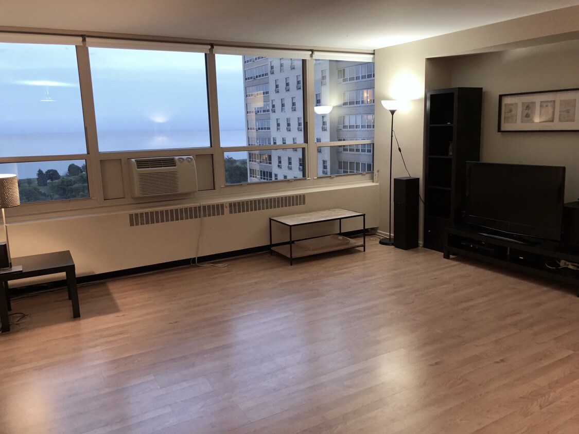 Living Room with Lake Views - 3950 N Lake Shore Dr
