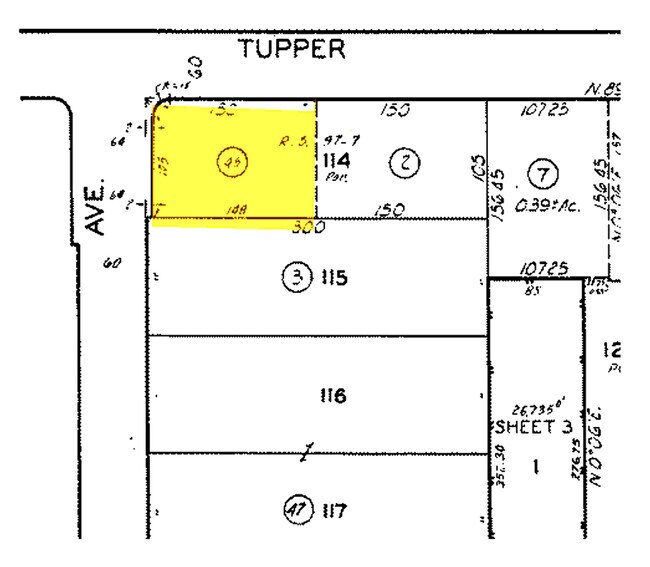 Plat map - 9256 Wakefield Ave