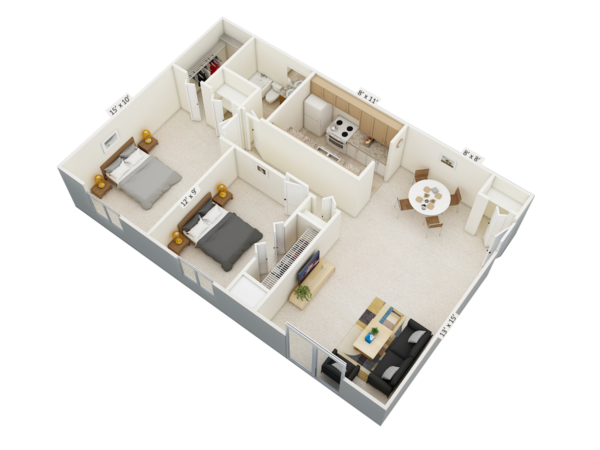 Village on South Carpenter – Two Bedroom One Bath Heritage