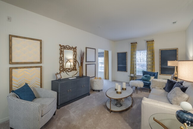 2BR, 2BA y solárium - 1.035 pies cuadrados - Sala de estar - Boltons Landing