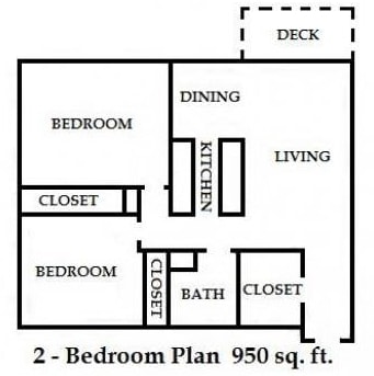 2BR/1BA - Holly 100