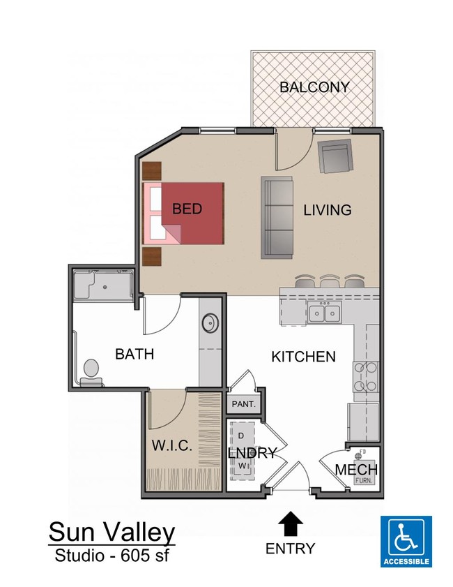 Sun Valley para Estadounidenses con Discapacidades (ADA) - Lake Shore Apartments