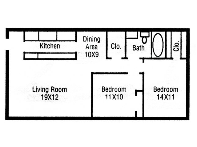 2HAB/1BA - Copper Croft Apartments