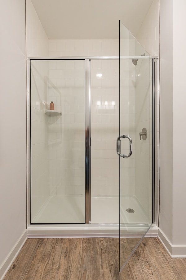 Hickory Model Primary Bathroom with Standalone Glass Shower - Bexley Parkstone