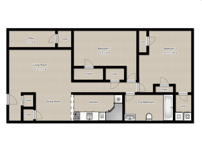 2BR/1BA - Trinity Properties - Campus Walk