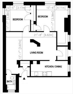 2HAB/1BA - Harvard University Housing