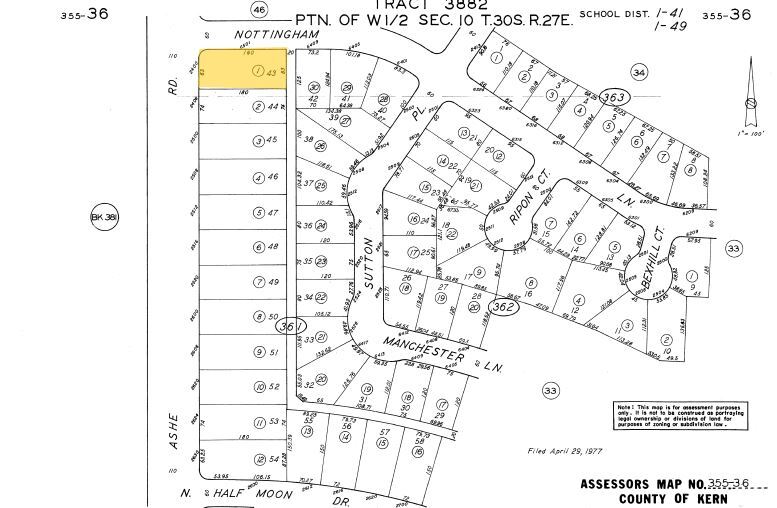 Mapa de la parcela - 2400 Ashe Rd