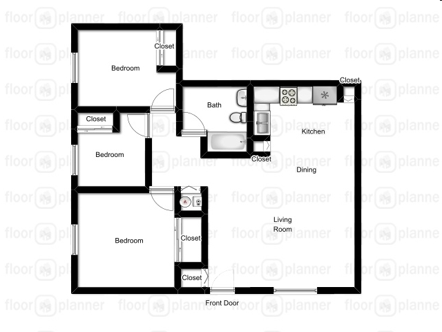 3HAB/1BA - Ridgeview Apartments