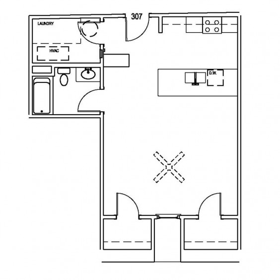 0BR/1BA - The Residences at the JB Whites Building