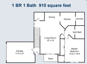 Plano de planta - Park Terrace Apartments