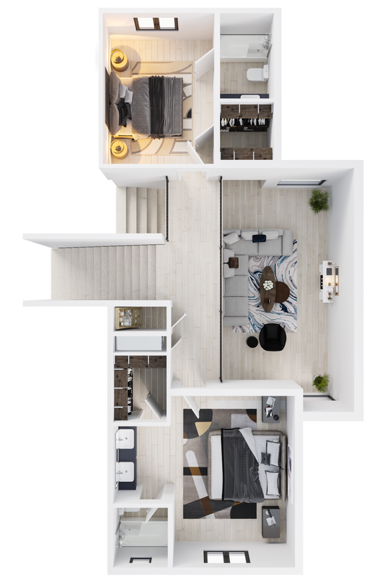 Plano de planta - Fisher Duplexes