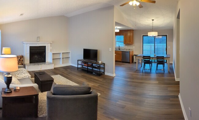 enter into a convenient open floor plan connecting the family room to the eat in kitchen - 1109 Scott Alan Cir