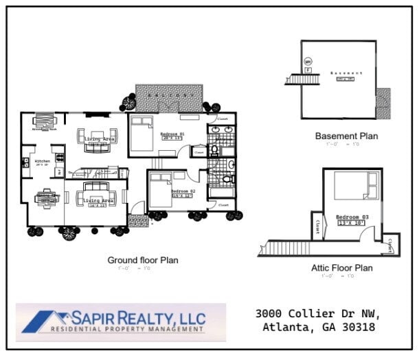 Photo - Charming 3-Bed, 2-Bath Home in Atlanta - Spacious Living at 3000 Collier Dr NW!