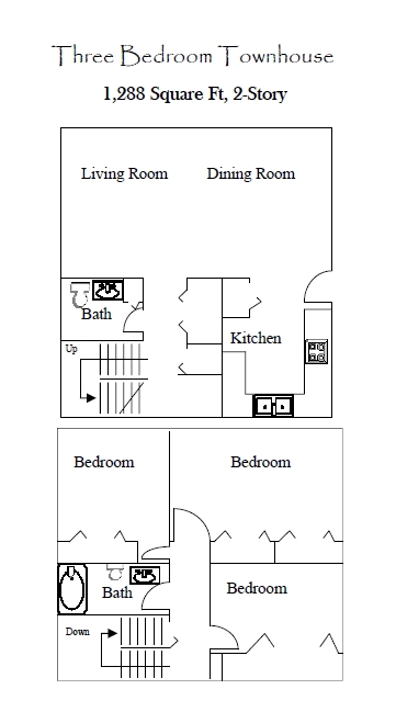 3BR/1.5BA - Southside I & II Apartments