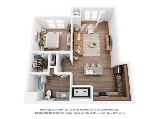 Apartamento típico de un dormitorio - Lumin Terrace