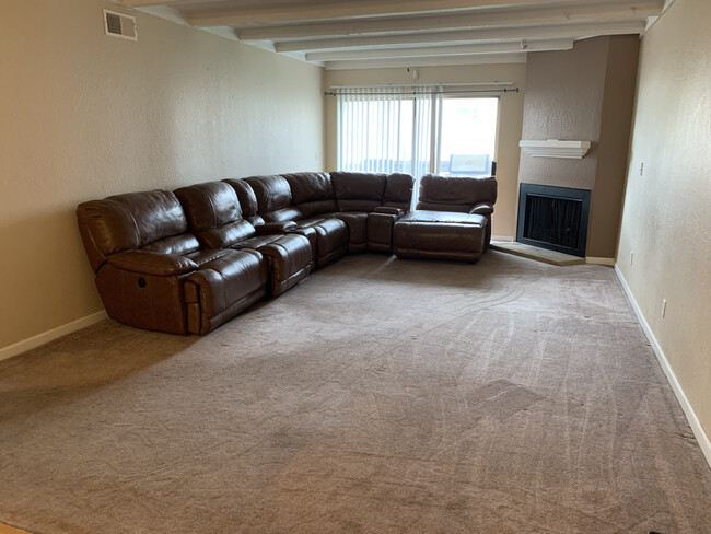 Living Room with wood burning fireplace - 3220 Van Teylingen Dr #J