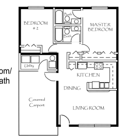 2BR/2BA - Park Crest Terrace Apartments