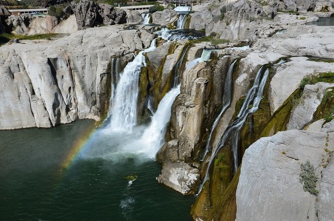 Shoshone Falls, about two horus from Meridian, is called the "Niagara of the West"