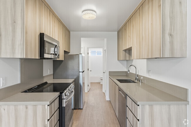 1 habitación, 1 baño - 600 pies cuadrados - Cocina - Above 7th Apartments