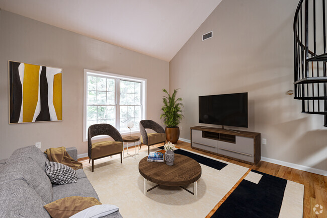 Living Area - Boston Post Apartments