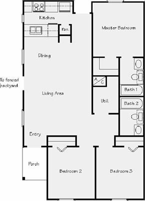 3BR/2BA - Hickory Park Duplexes