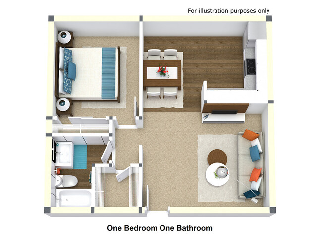 1 dormitorio / 1 baño - Park View Apartments