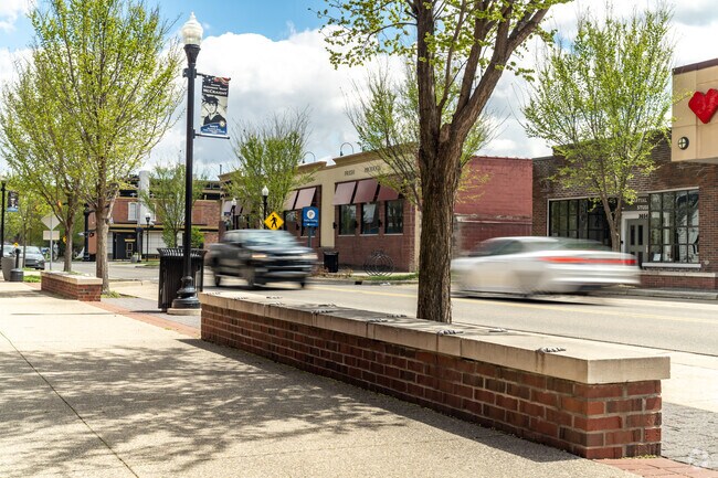 Downtown Romulus offers residents room to walk and enjoy well maintained streetscapes while they shop.