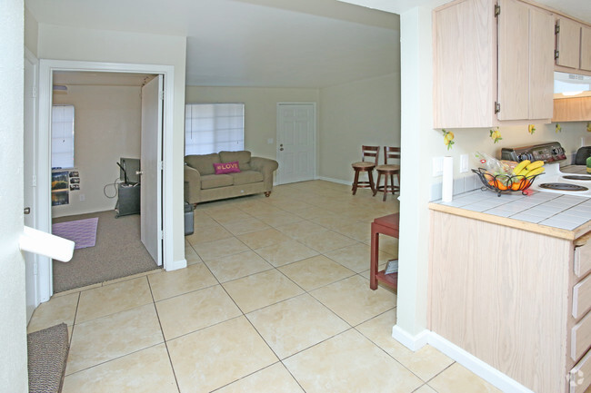 CP1 Kitchen to Living Room - Cedar Park Apartments Chico CA