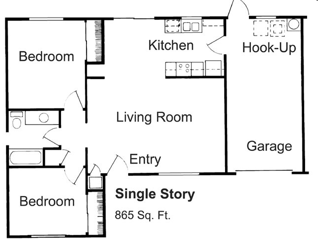 Plano de planta - Hilltop Village Apartments