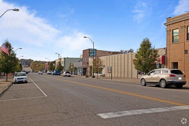 Many small businesses line Route 422, the main roadway running through the Girard neighborhood.