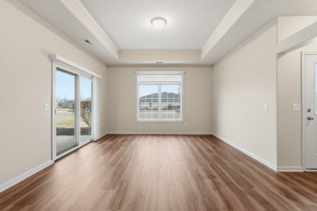 New luxury vinyl planking. Natural Light, faces West - 514 Victoria Station Way