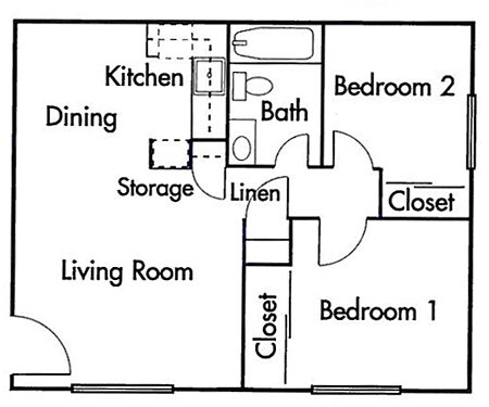 2BR/1BA - Rosewood Park Apartments