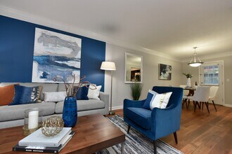 Spacious living room with hardwood-style flooring - The Preserve at Crestwood